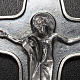 Pendant cross in metal Mary with chalice and Christ s3