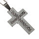 Cross pendant, classic in metal with rhinestones and chain s1