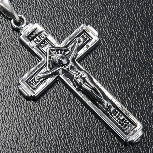 Anhänger Kreuz mit Kette aus Stahl 2