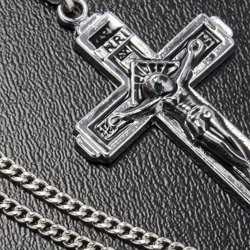 Cross pendant in steel with chain 3