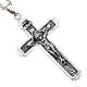 Cross pendant in steel with chain s1