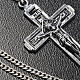 Cross pendant in steel with chain s3