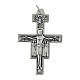 Saint Damien cross pendant, silver metal 4.2cm s1