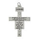Saint Damien cross pendant, silver metal 4.2cm s2