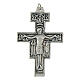 Saint Damien cross pendant, silver metal 5.8cm s1