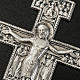 Saint Damien cross pendant, silver metal 8.5cm s2