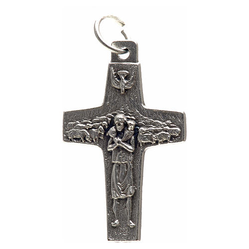 Pendente croce Papa Francesco metallo 3x1,6 1