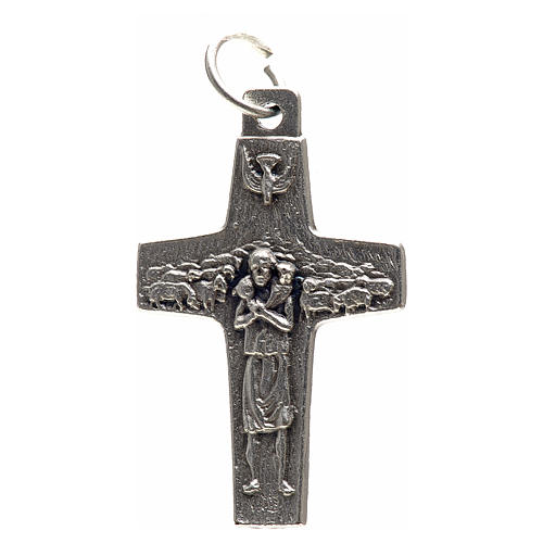 Pingente cruz Papa Francisco metal 3x1,6 cm 1