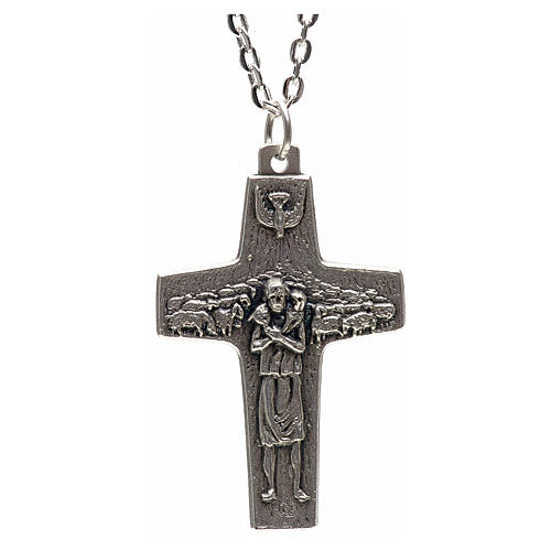 Naszyjnik krzyż Papież Franciszek metal 4 X 2,5 1