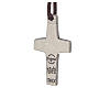 Pope Francis cross necklace metal 2x1.4cm with twine s2