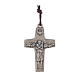 Collana Croce Papa Francesco metallo 4x2,6 cm con corda s1