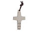 Collier croix Pape François 2,8x1,8 cm corde s2