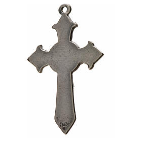 Croix avec pointes Saint Esprit 7x4,5 zamac émail blanc