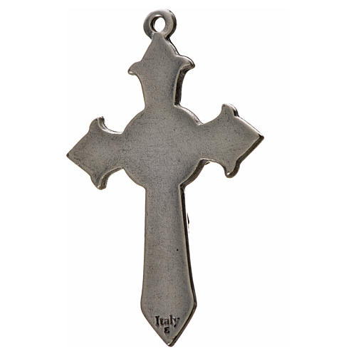 Kreuz heiligen Geist Zama Metall schwarzen Emaillack 7x4,5cm 2