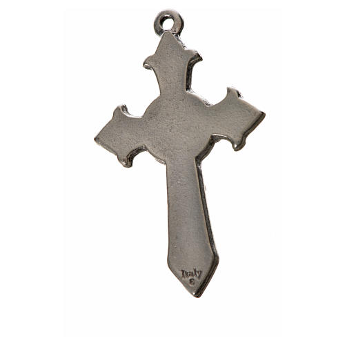 Krzyż Duch święty zama 4,5 X 2,8cm emalia biała 2
