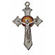 Holy Spirit pointed cross 4.5x2.8cm in zamak, white enamel s1