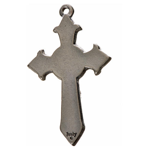 Kreuz heiligen Geist Zama Metall blauen Emaillack 4,5x2,8cm 2
