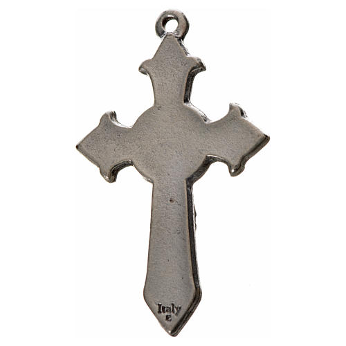 Holy Spirit pointed cross 4.5x2.8cm in zamak, black enamel 2