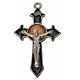Holy Spirit pointed cross 4.5x2.8cm in zamak, black enamel s1