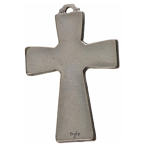 Kreuz heiligen Geist Zama Metall blauen Emaillack 5x3,5cm 2