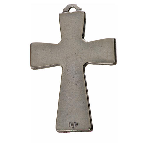 Kreuz heiligen Geist Zama Metall schwarzen Emaillack 5x3,5cm 2