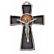 Kreuz heiligen Geist Zama Metall schwarzen Emaillack 5x3,5cm s1
