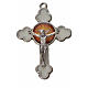 Croix trilobée Saint Esprit 4,8x3,2 zamac émail blanc s1