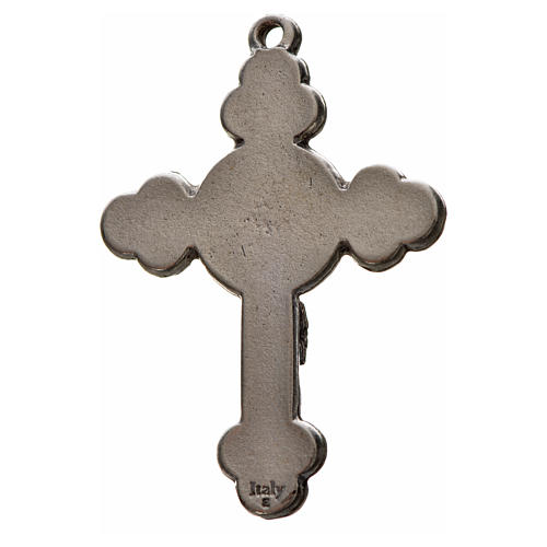 Croix trilobée Saint Esprit, 4,8x3,2 zamac émail bleu 2