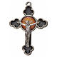 Croix trilobée Saint Esprit, 4,8x3,2 zamac émail noir s1