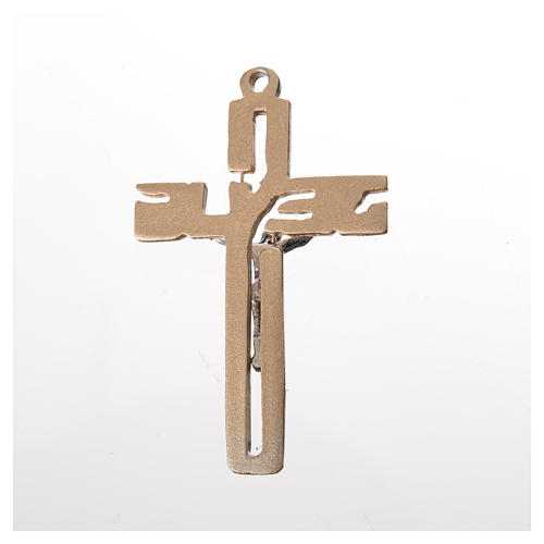 Stilisierten Kreuz Anhänger goldenen Zama Metall 2