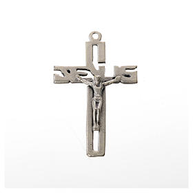 Pendant stylised crucifix in silver zamak