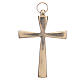 Gold metal cross varnished in red 7 cm s2