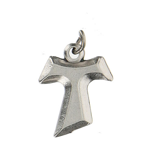 Mini pendant, Tau cross, 1.5 cm, zamak 1
