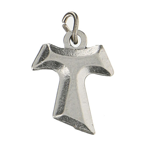 Mini pendant, Tau cross, 1.5 cm, zamak 2