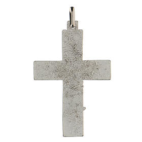 Pendentif en forme de croix avec arbre de la vie bleu 5 cm zamak