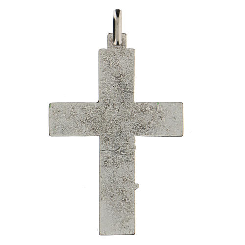 Croix avec arbre de la vie vert 5 cm zamak 2