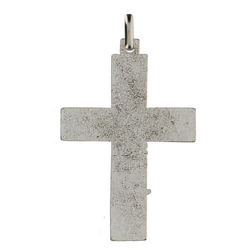 Cross pendant with tree of life red 5 cm zamak 2