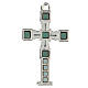  Cross pendant with silver mosaic 7 cm zamak s1