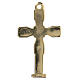 Pendentif croix avec mosaïque couleur or 7 cm zamak s3