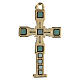 Cross pendant with gold mosaic 7 cm zamak s1
