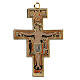 San Damiano crucifix cross pendant, colored enamel s1
