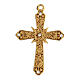 Golden cross pendant with strass rhinestones s1