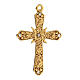 Golden cross pendant with strass rhinestones s2