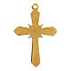 Golden cross pendant with strass rhinestones s3