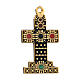 Pingente cruz dourada zamak com decorações s2