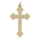 Golden cross pendant with green background s2
