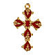 Pendant cathedral cross with coral background decor s1