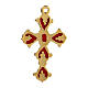 Pendant cathedral cross with coral background decor s3