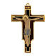 Cross crucifix pendant Franciscan enameled s1