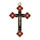 Crucifix pendentif décorations corail s1